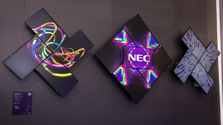 3 NEC-Videowände auf der Infocomm 2018 mit der Plattform von Userful
