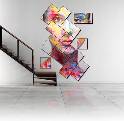 Benutzerfreundlicher, künstlerischer Raum im Mosaik-Stil