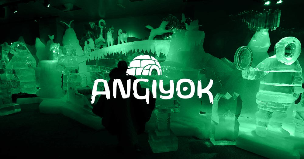 Angiyok-Bar mit grünem Overlay und Logo